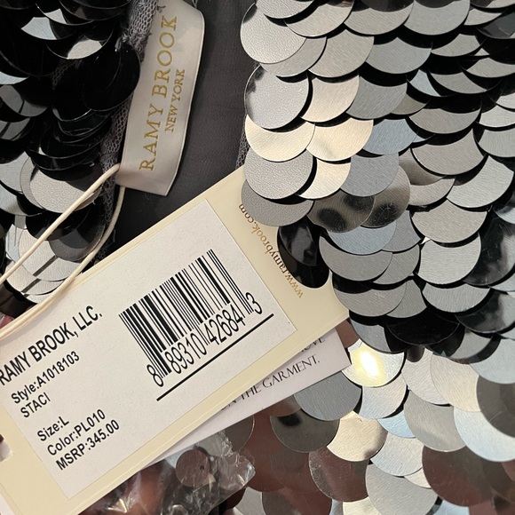 Ramy Brook womens Large Sequin Top - Picture 3 of 3